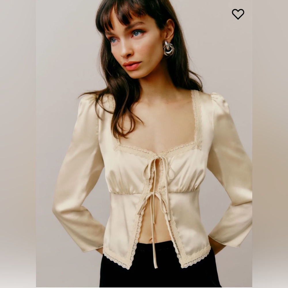 NWT Reformation Lucinda Silk Top